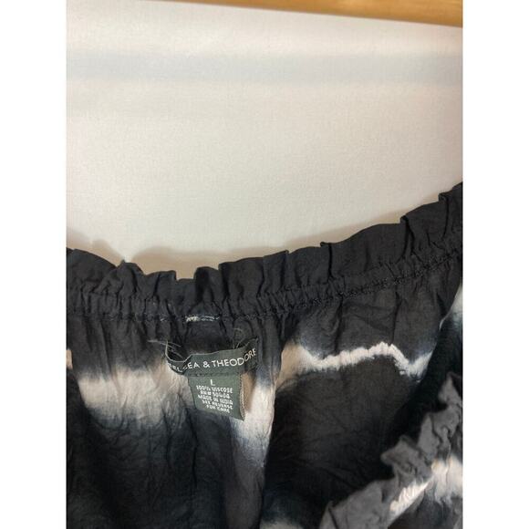 Chelsea & Theodore Tie Dye Off Shoulder Top Size Large - Picture 3 of 6